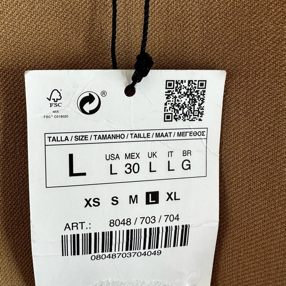 Zara Pleated Wide Leg Camel Trousers. Waist is approximately 29 inches - Picture 13 of 13